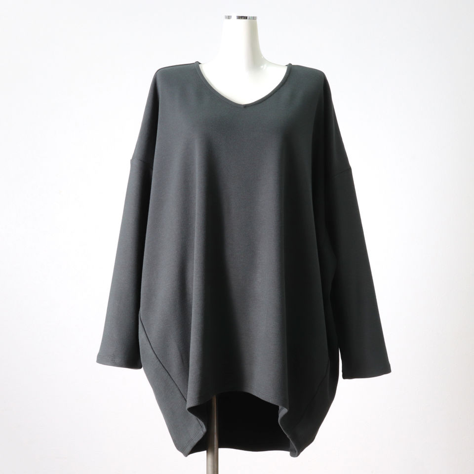 V neck cocoon P/O　GRAY