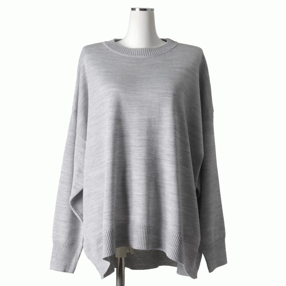 MIDIUMISOLID crew neck P/O　GRAY