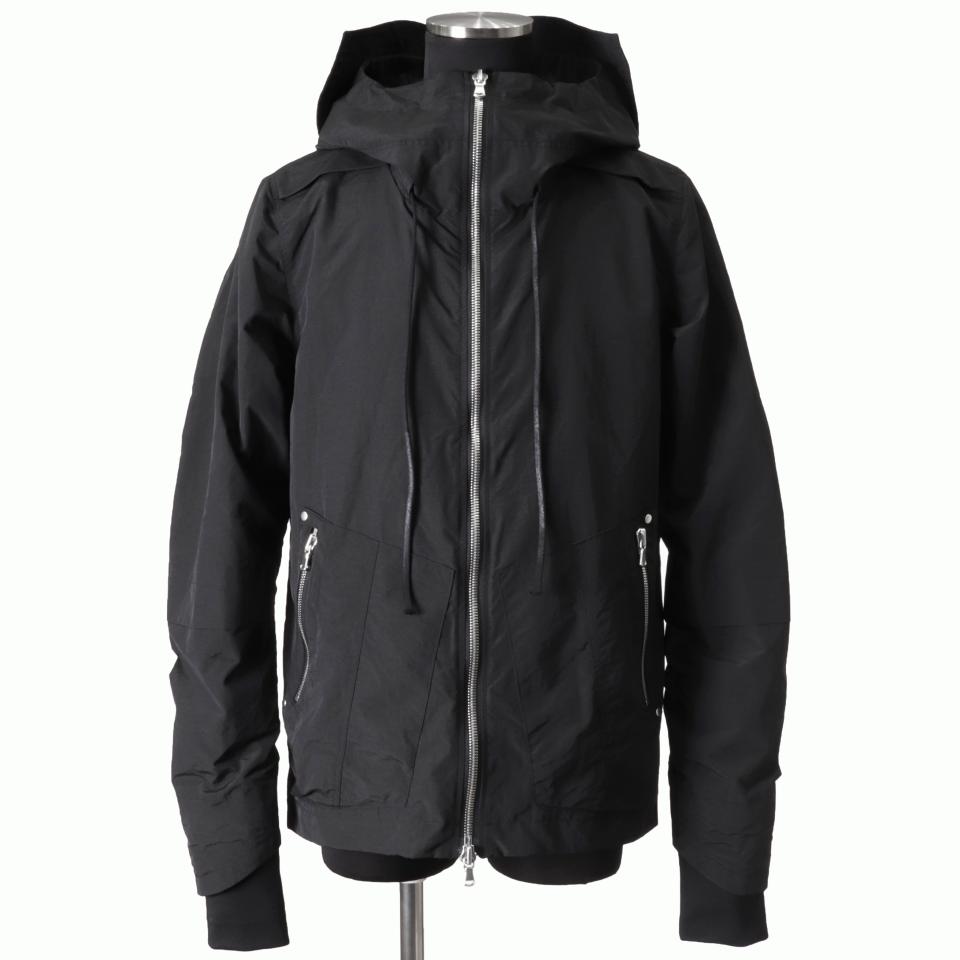 Nylon Hoodie Blouson　BLACK