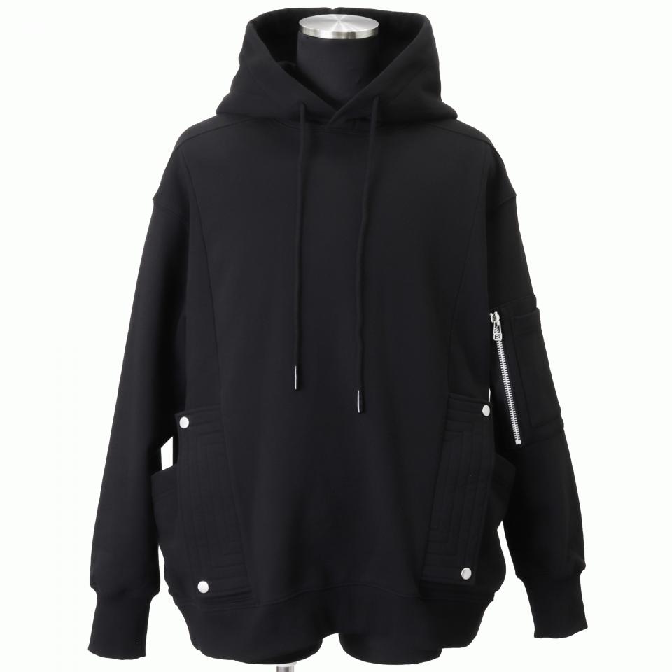 Sweat Military Hoodie　BLACK