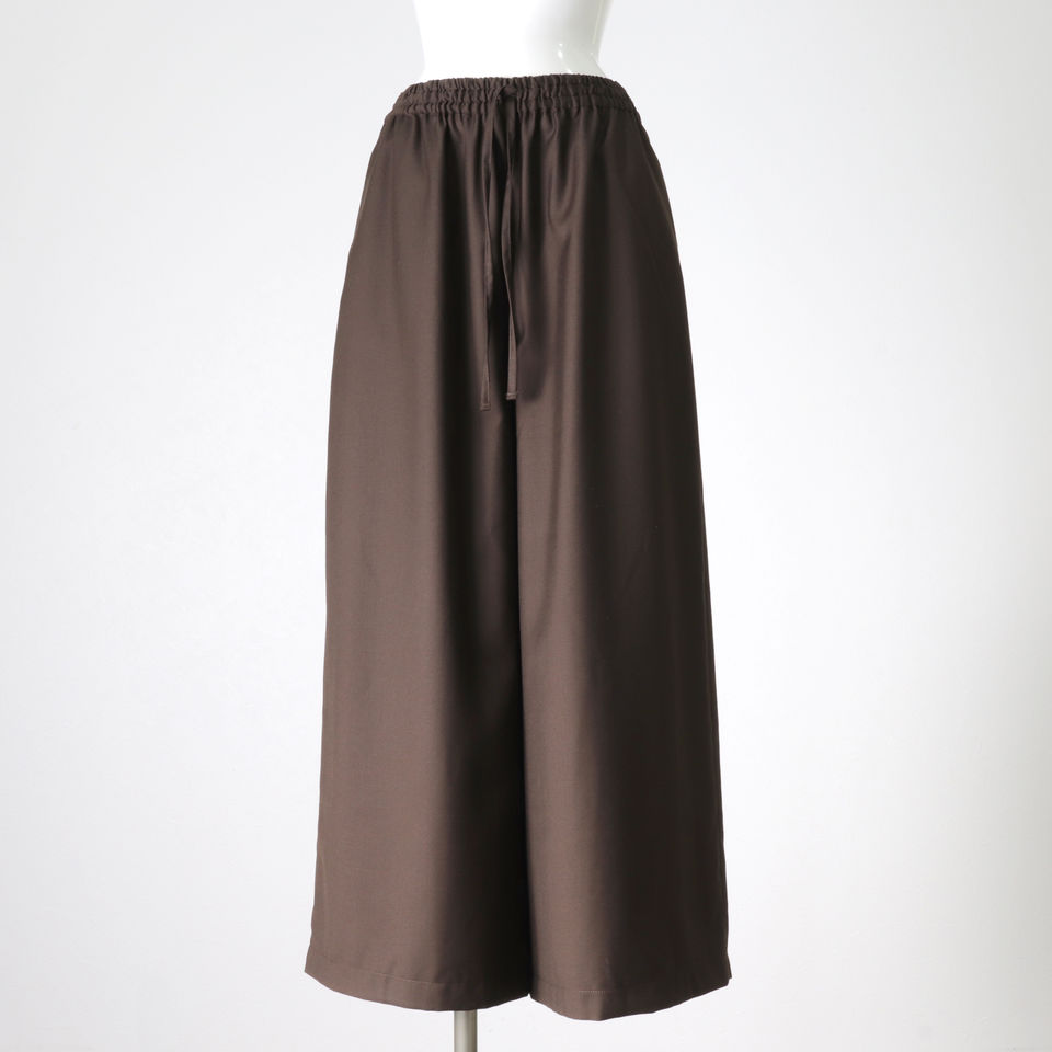 T/R wide easy pants with belt　BROWN