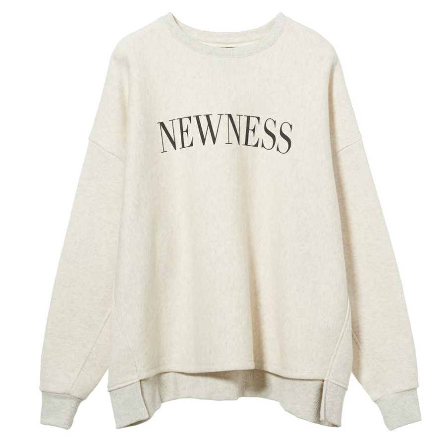 "NEWNESS"ロゴスウェットプルオーバー　OATMEAL