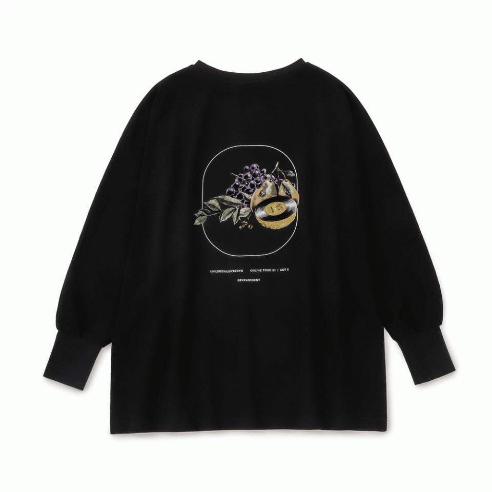 LONG SLEEVE FRUITS TEE / Black