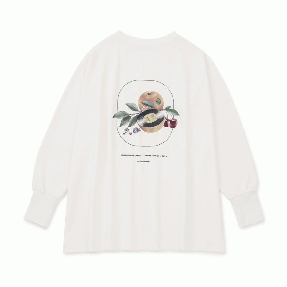 LONG SLEEVE FRUITS TEE / Off White