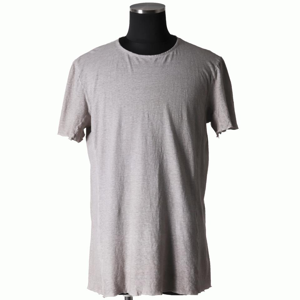 COTTON/LINEN REGULAR FIT T-SHIRT　LIGHT GREY