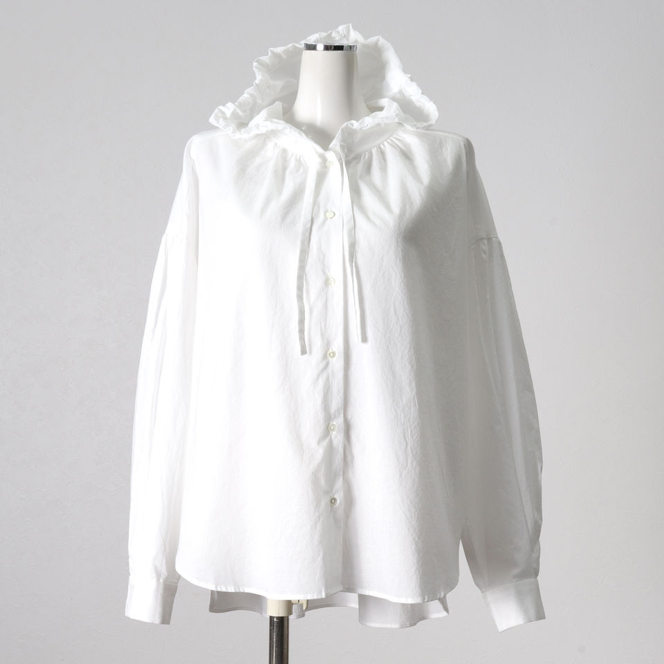 [SALE] 30%OFF　mizuiro ind　hooded shirts　OFF WHITE