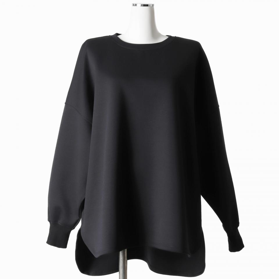 MIDIUMISOLID for Ladies バックフックスウェットプルオーバー　BLACK