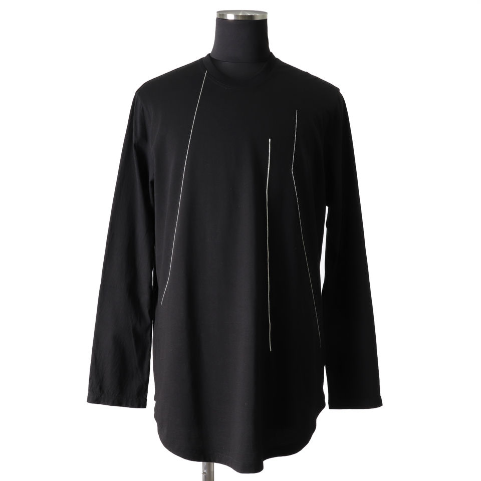 EMBROIDERED LS T-SHIRT　BLACK