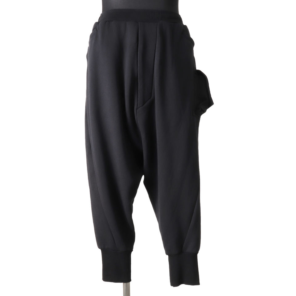 LOW CROTCH SWEAT PANTS　BLACK