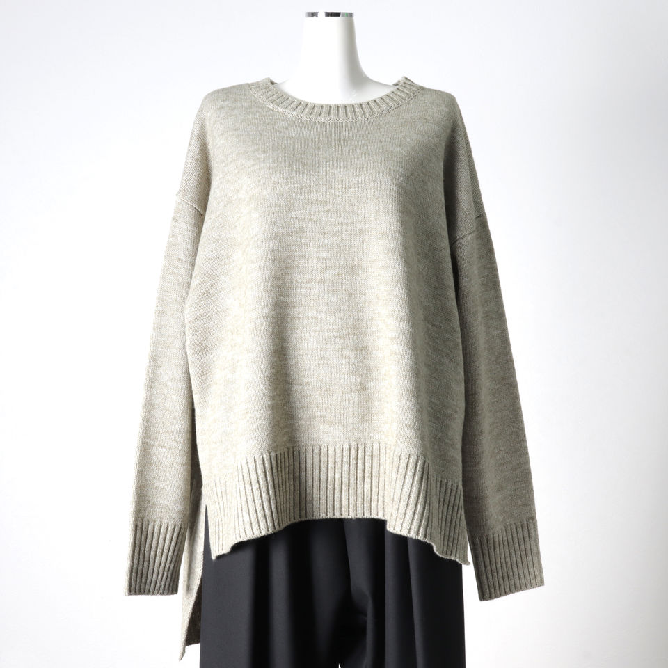 MIDIUMISOLID crew neck P/O　BEIGE