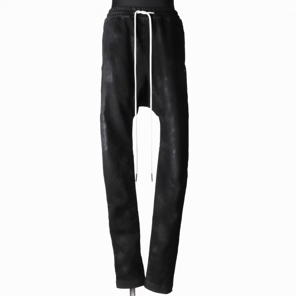 Coated Sarrouel Skinny Denim　BLACK