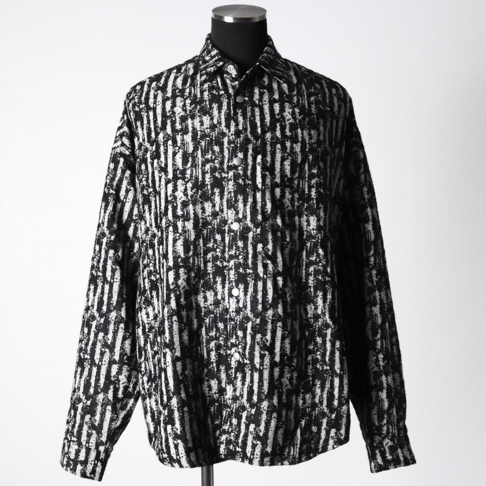 Jacquard Cocoon Shirts　BK×WH