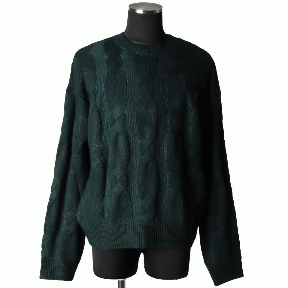 Cable Knit Pullover　GREEN