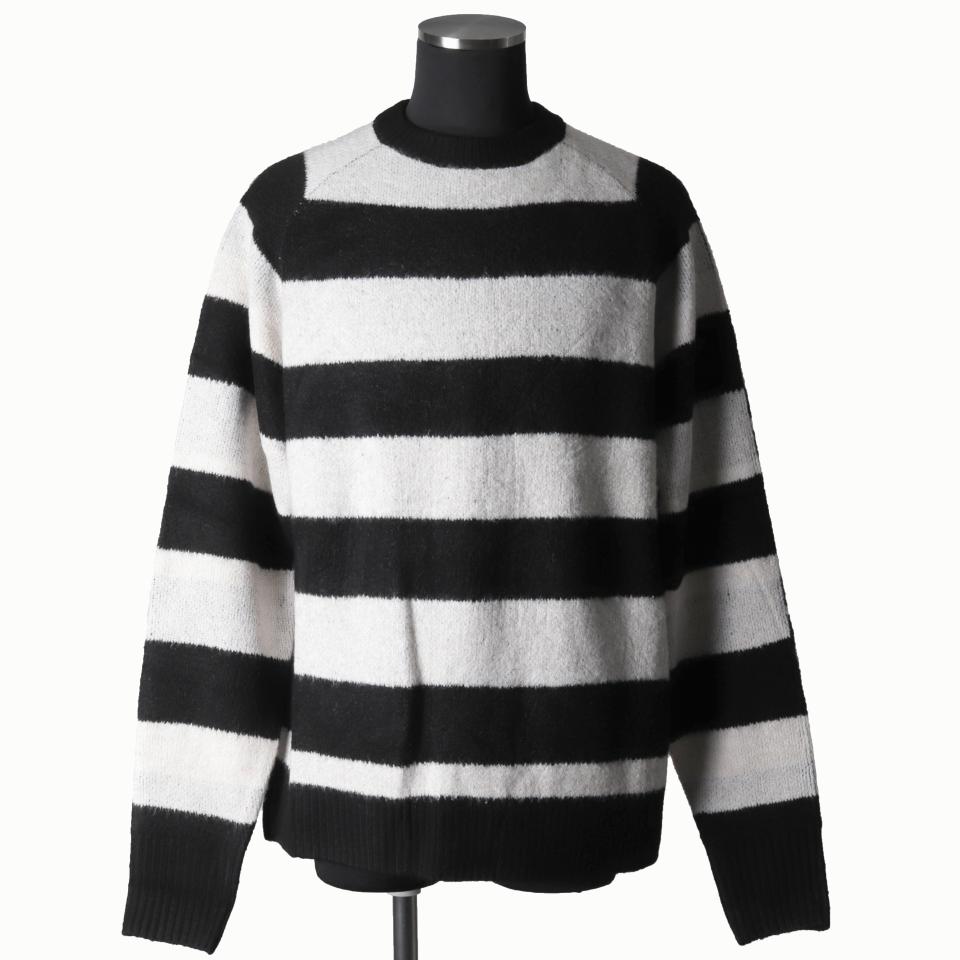 Stripes Combi Raglan Top　BK×IV×GY