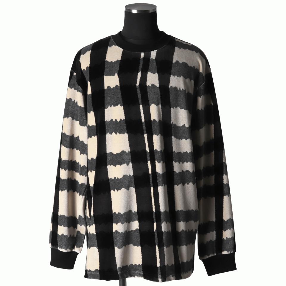 Crew Neck Pullover　BK×GY×IV