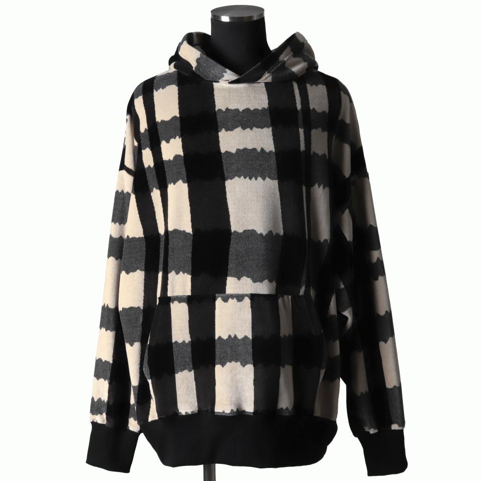 Hooded Pullover　BK×GY×IV