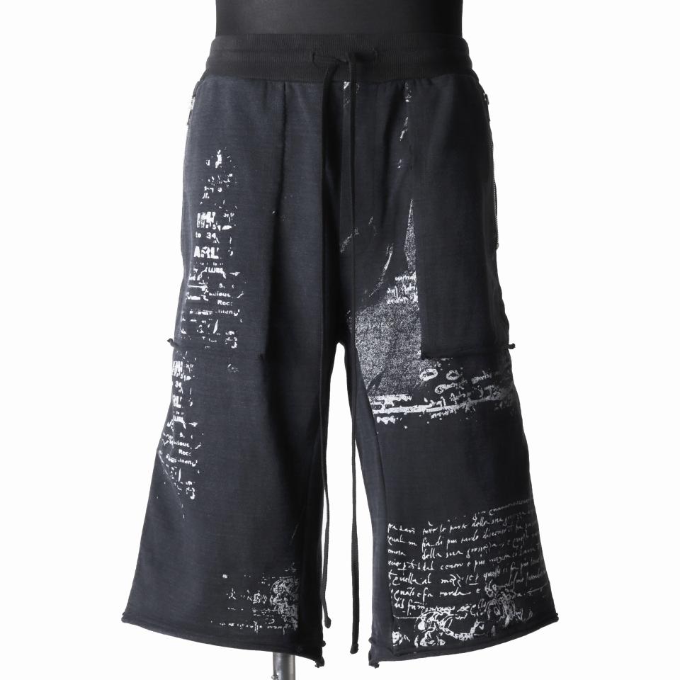 コットン硫化天竺 ハーフパンツ BLACK