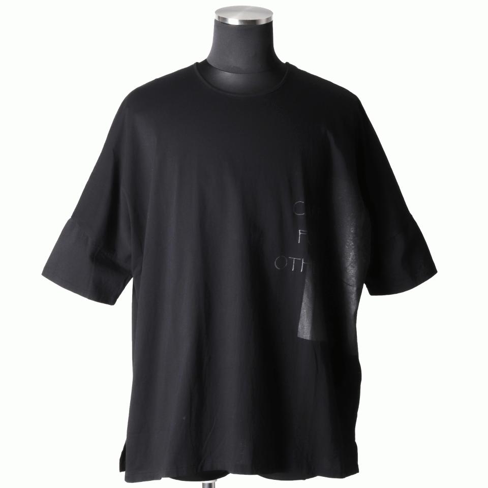 コットン天竺 ビッグTシャツ BLACK×BLACK