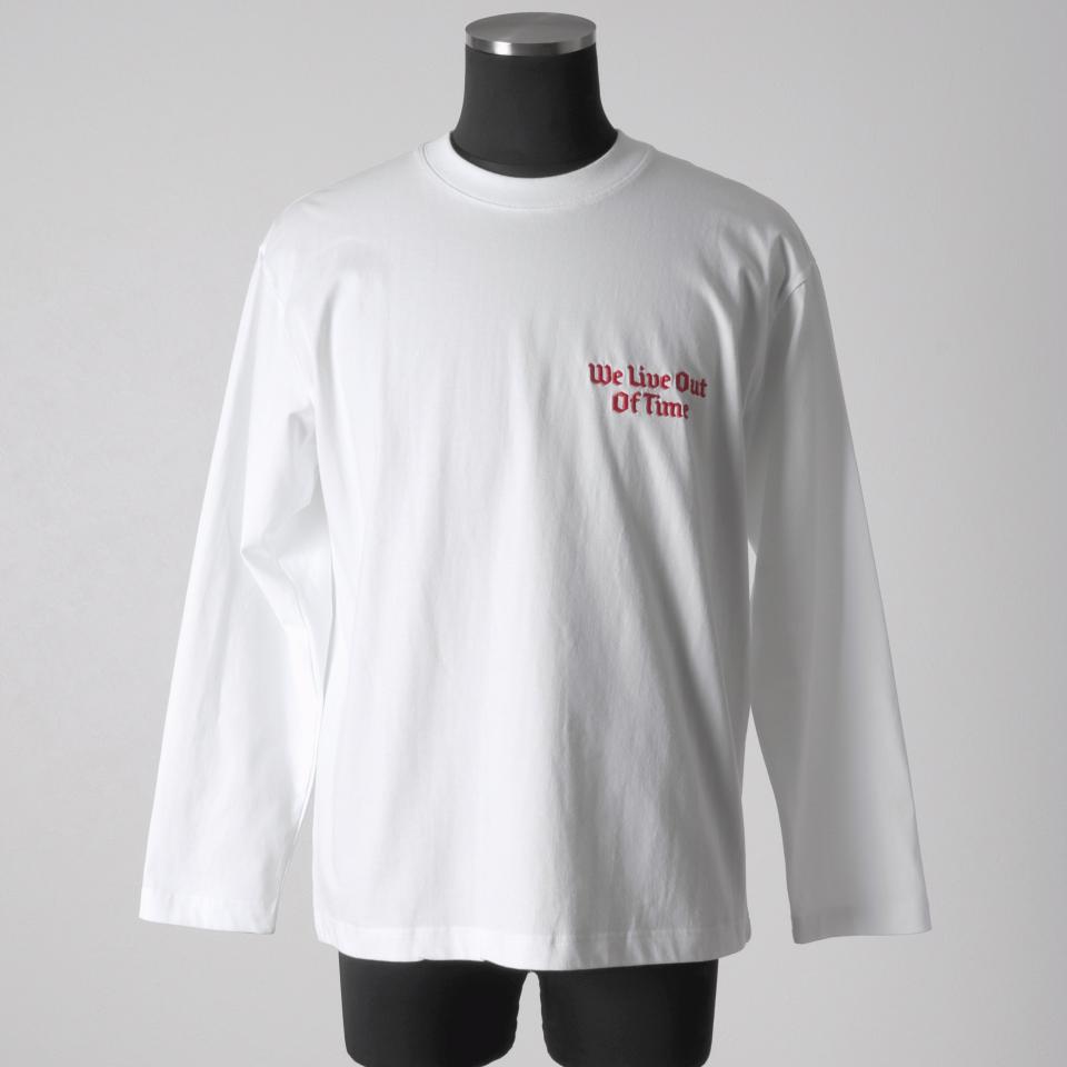 EMBROIDERY L/S T-SHIRT WHITE