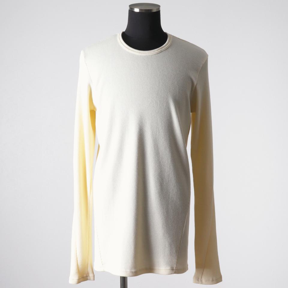 Back-Printed Waffle Jersey Long Sleeve IVORY
