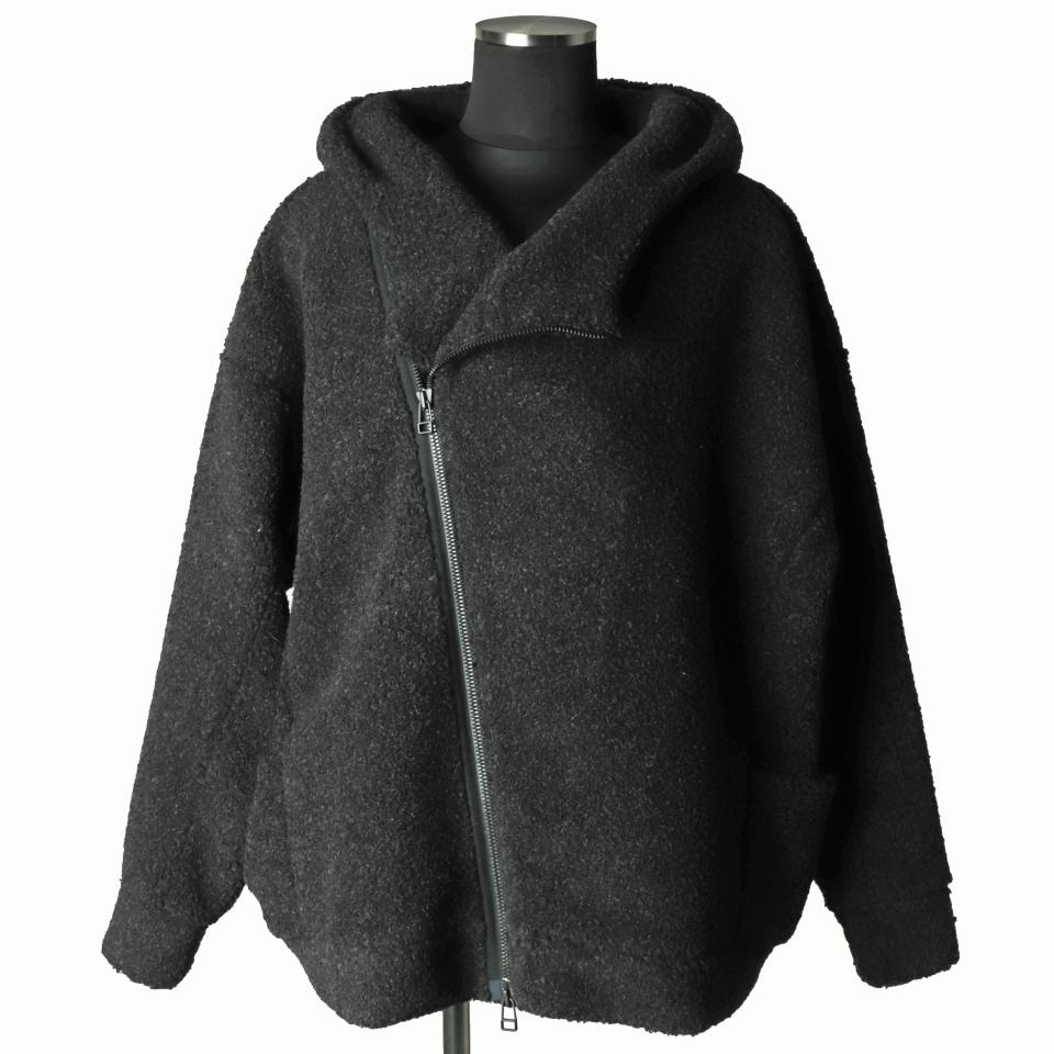ZIP RAP BOA HOODIE T.BLACK
