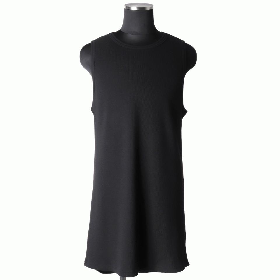 Back-Printed Waffle Jersey Tank Top　BLACK