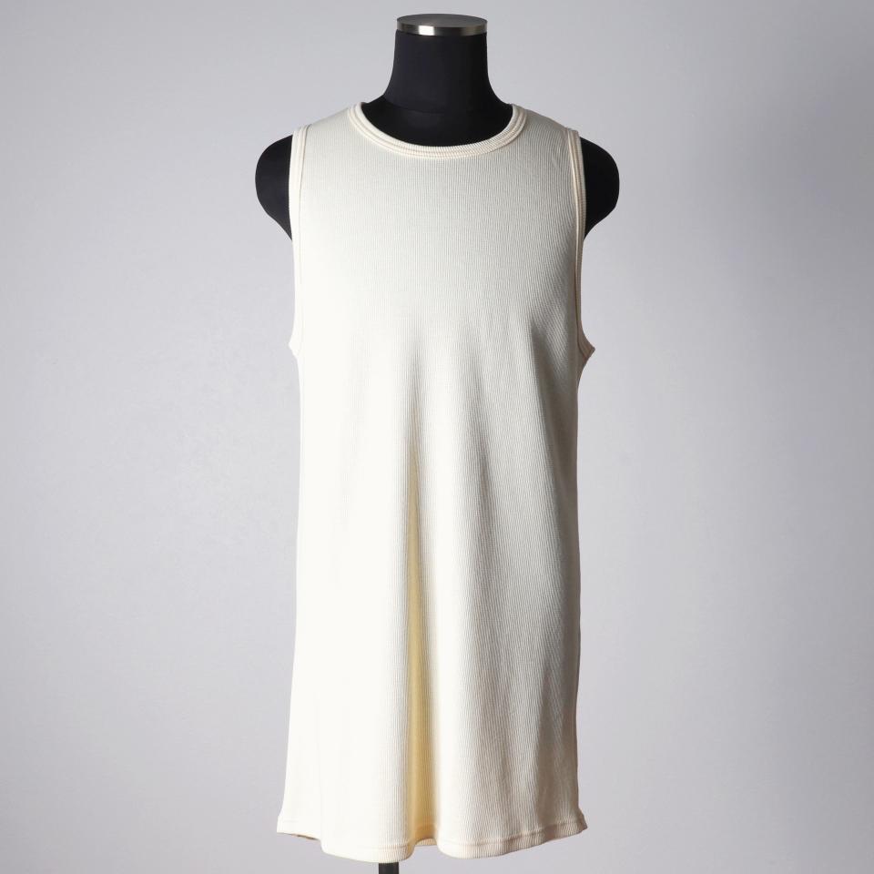 Back-Printed Waffle Jersey Tank Top　IVORY