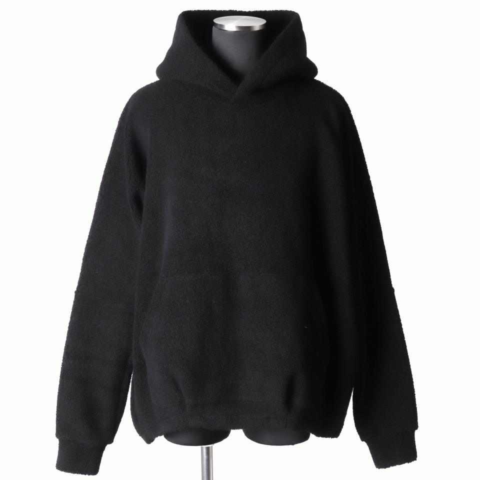 Pile Dolman Hoodie Pullover　BLACK