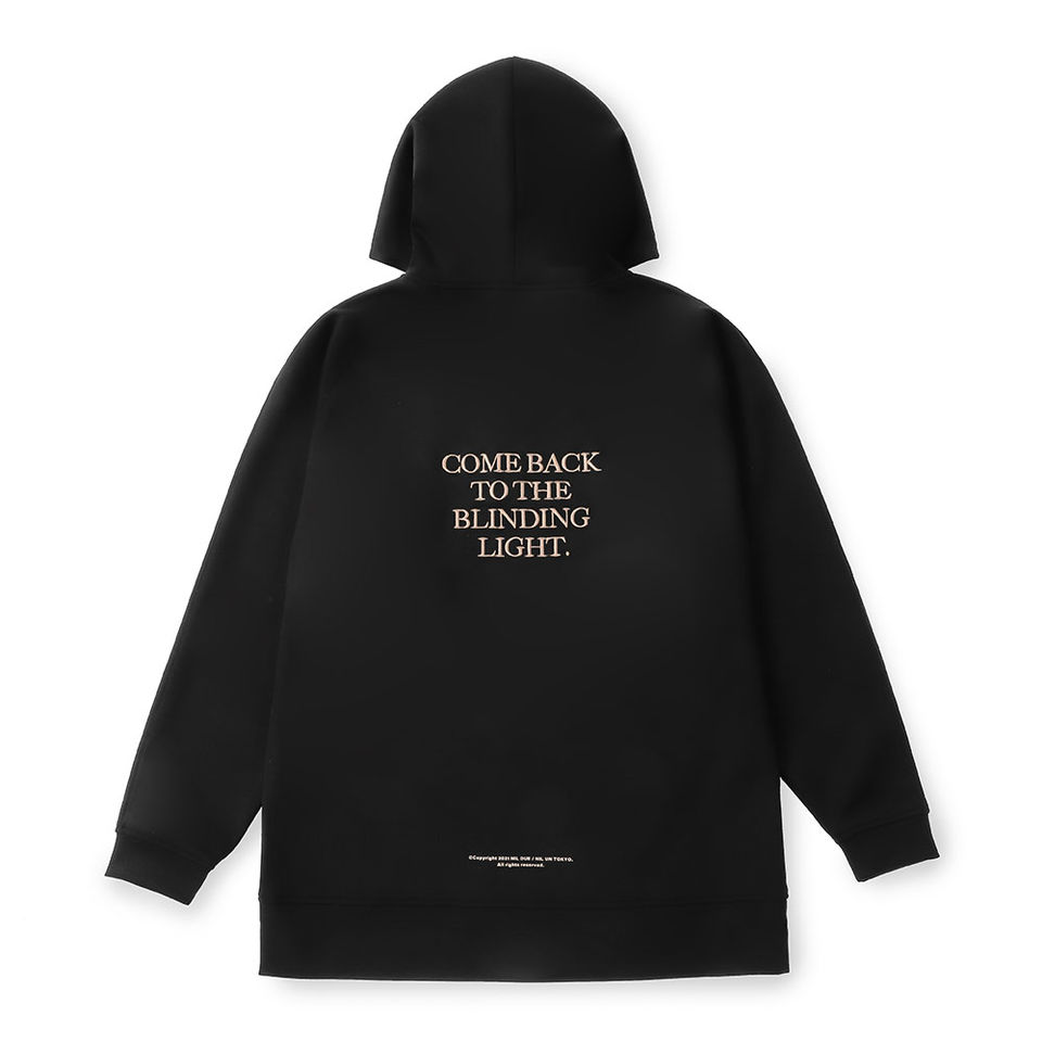 EMBROIDERY LOGO HOODIE　BLACK