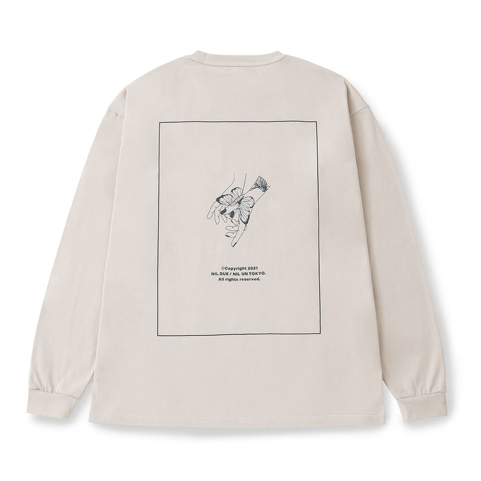 LONG SLEEVE TATTOO TEE　USED IVORY