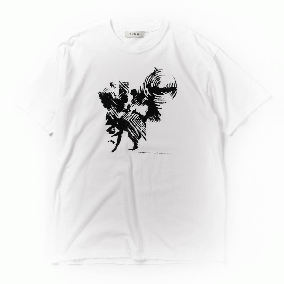 GRAPHIC T-SHIRT"REVERBERATION"　WHITE