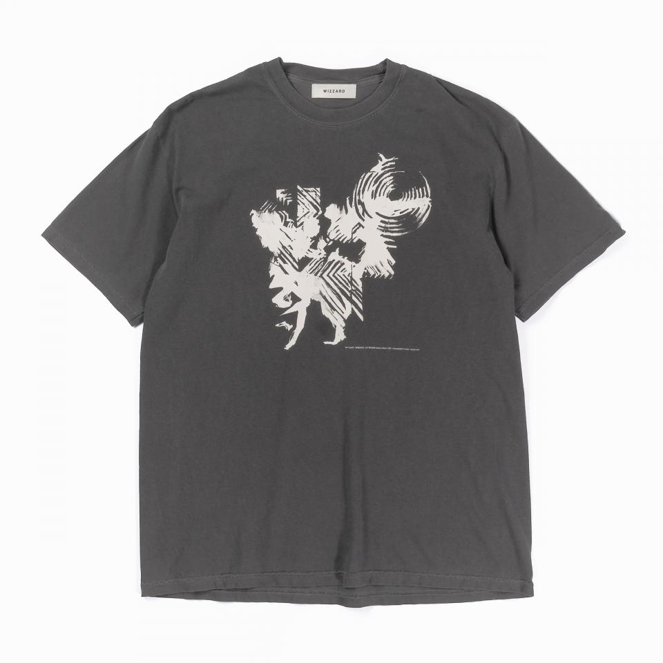 GRAPHIC T-SHIRT"REVERBERATION"　CHARCOAL