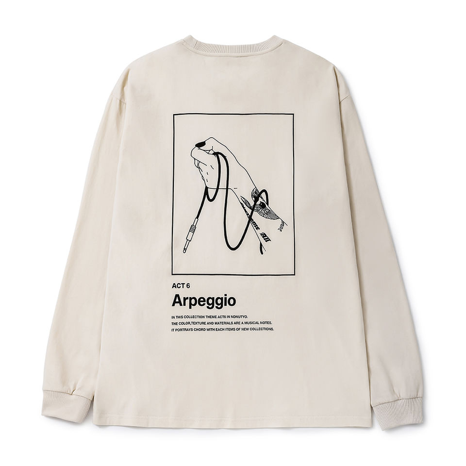 LONG SLEEVE TATTOO TEE　IVORY